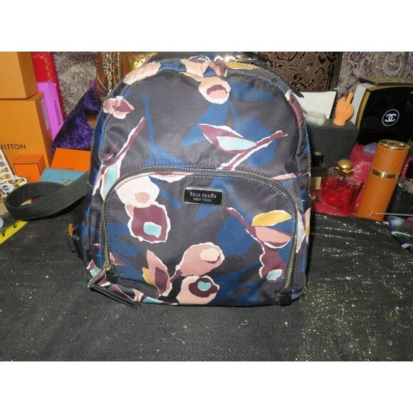 Kate Spade New York Chelsea Dawn Paper Rose Floral backpack w/ adjustable straps - Picture 1 of 10